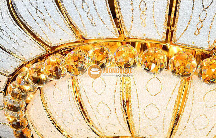 Đèn ốp trần thủy tinh kiểu dáng hoa cách điệu CM248-14